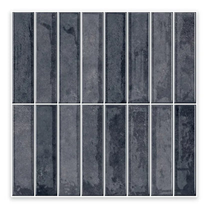 Slate Gray Self-Adhesive Tiles - 12x12 Industrial 3D Wall Tiles
