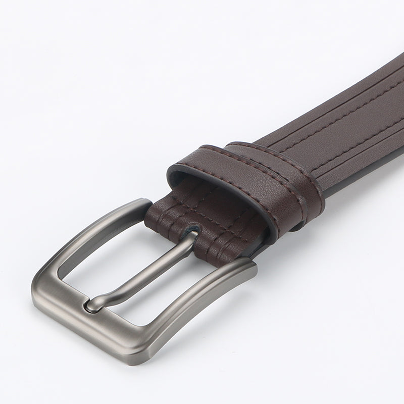Men's Leather Belt for Formal and Casual Work - Stylish Design
