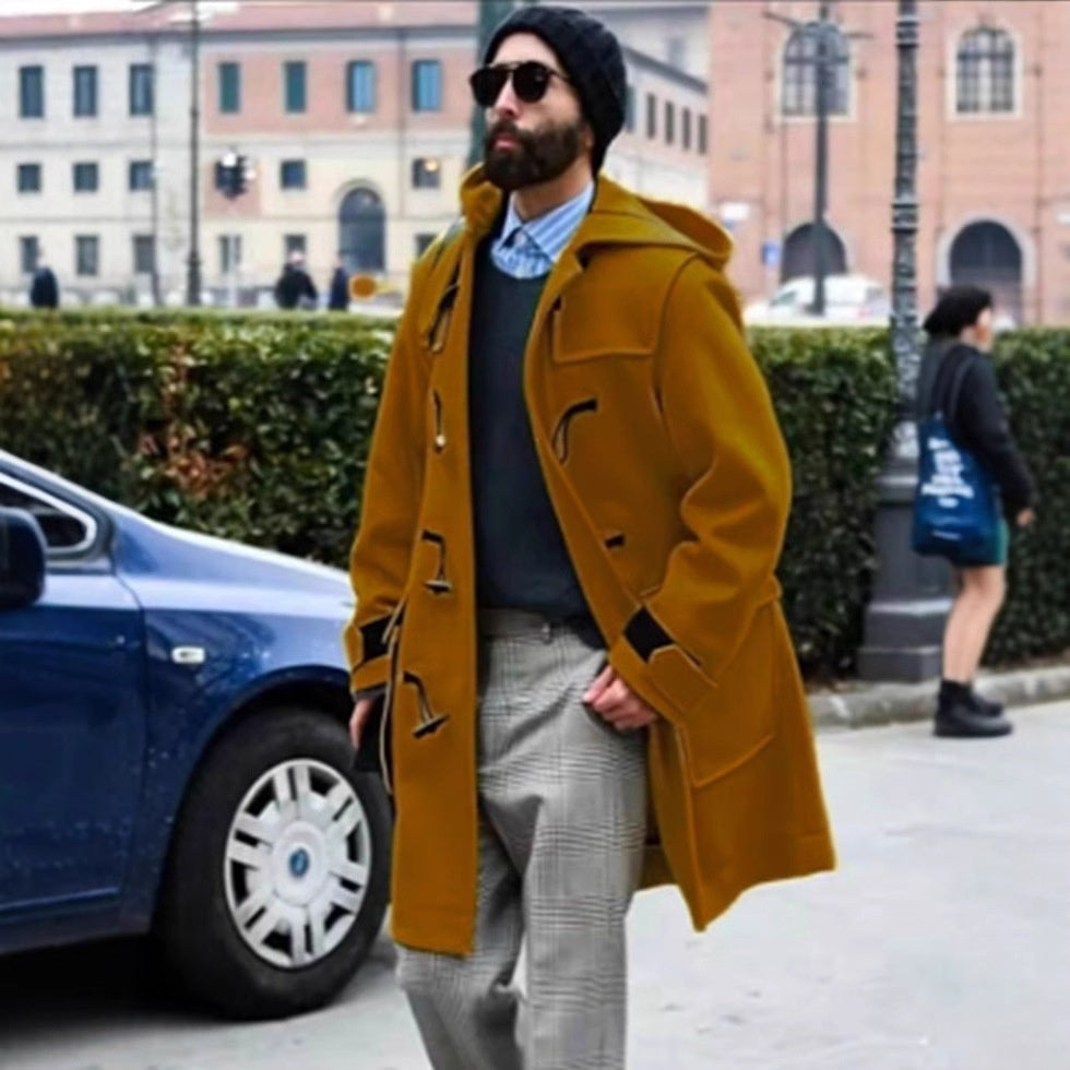 Men's Retro Wool Trench Coat