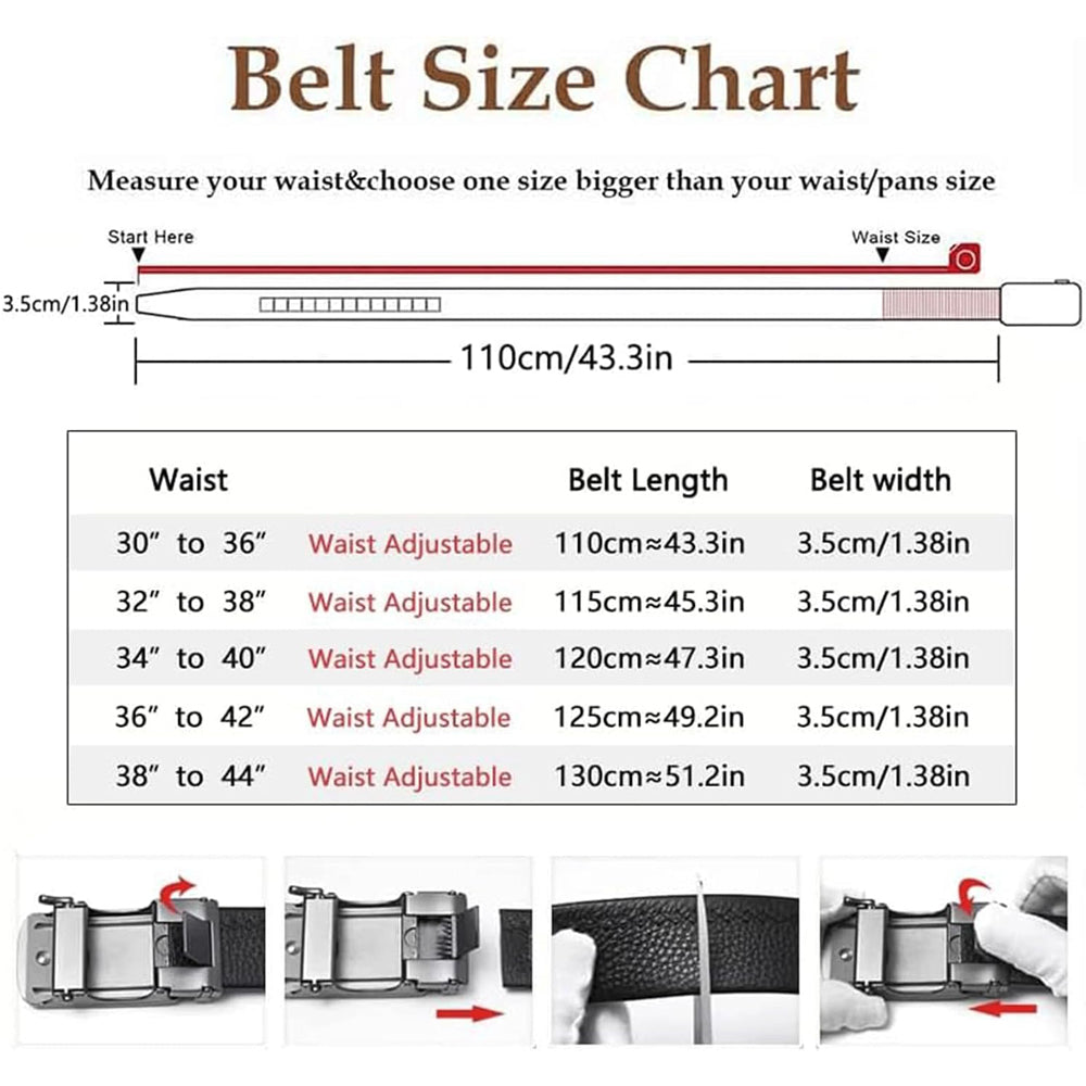Men's Automatic Belt for Formal and Casual Work - Business Style