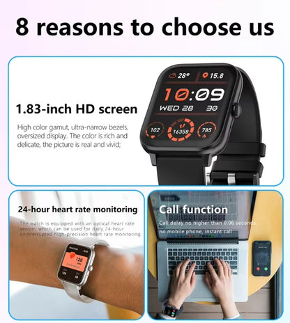 1.83 Inch Smartwatch | Heart Rate Fitness Tracker Watch