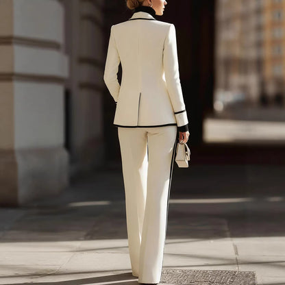 Double Breasted Suit Jacket and Pants Set - Casual Suit Set