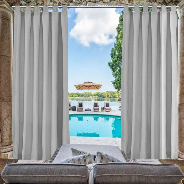 Luxury Outdoor Woolen Curtains With Straps - Blackout Design
