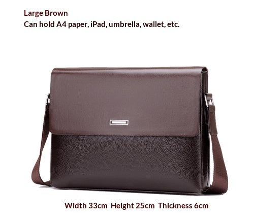 Large-capacity Leather Bag - Trendy Men's Business & Casual Satchel