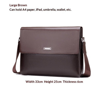 Large-capacity Leather Bag - Trendy Men's Business & Casual Satchel