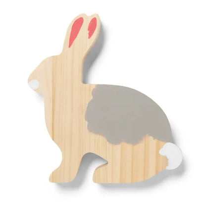 Easter Craft Bunny Wood Base - Unfinished DIY Desktop Decor