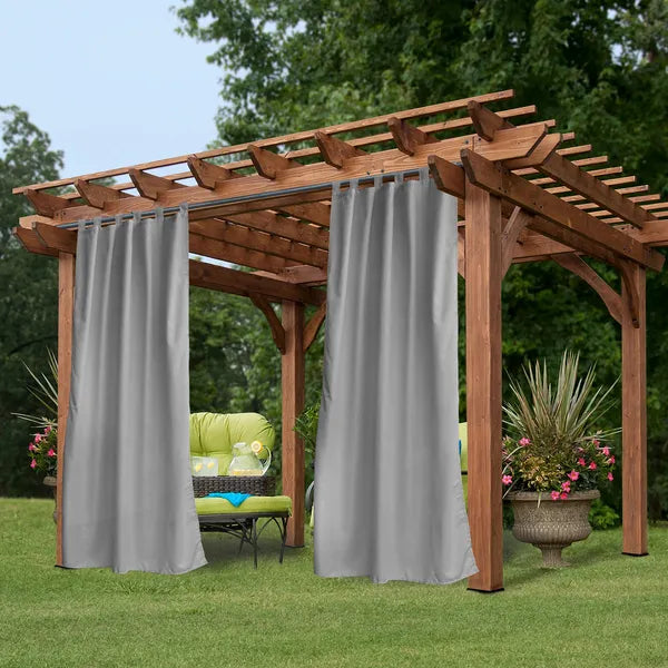Luxury Outdoor Woolen Curtains With Straps - Blackout Design