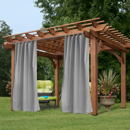 Luxury Outdoor Woolen Curtains With Straps - Blackout Design