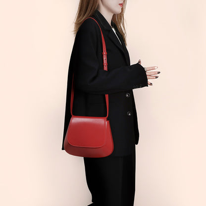 Vegan Leather Small Saddle Bag