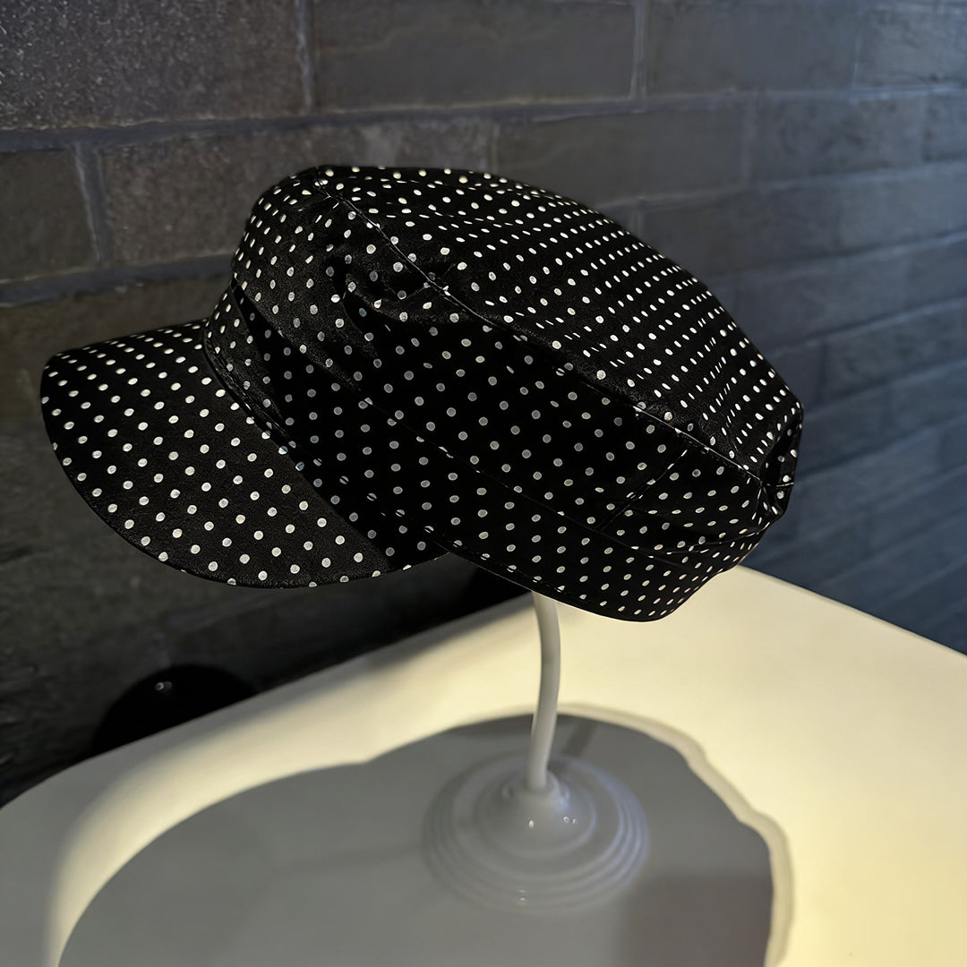 Bow Tie Strap Sun Protection Cap - Dot Pattern Baseball Hat