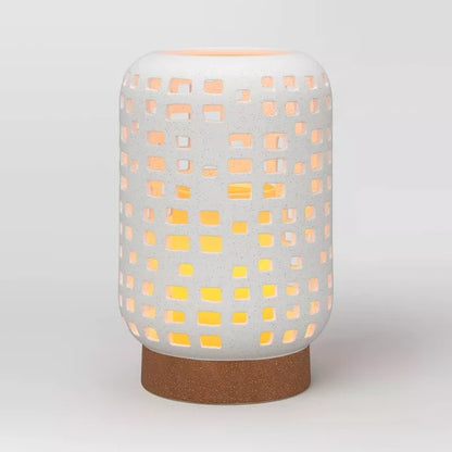 Pillar Ceramic Lantern Candle Holder White