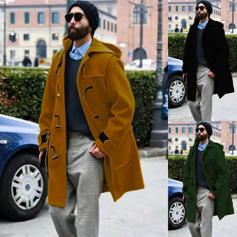 Men's Retro Wool Trench Coat