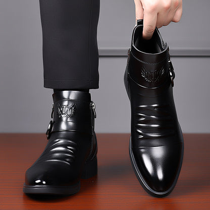 British Leather Chelsea Boots - Men's Fashion Business Formal