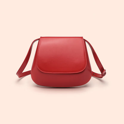 Vegan Leather Small Saddle Bag