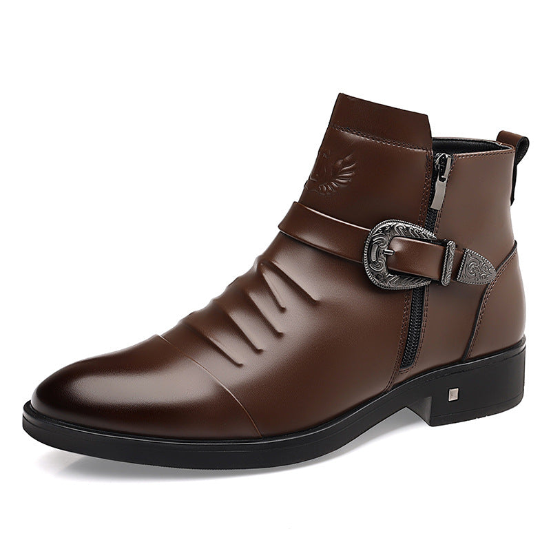 British Leather Chelsea Boots - Men's Fashion Business Formal