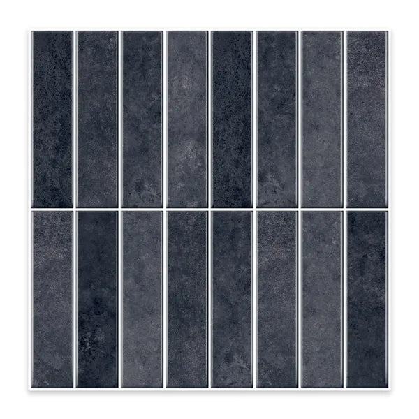 Slate Gray Self-Adhesive Tiles - 12x12 Industrial 3D Wall Tiles