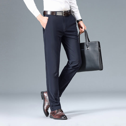 Men's Ice Silk Casual Pants - High Elastic Jinammonia Comfort