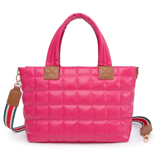Quilted Puffer Tote Bag - Lightweight Padded Crossbody