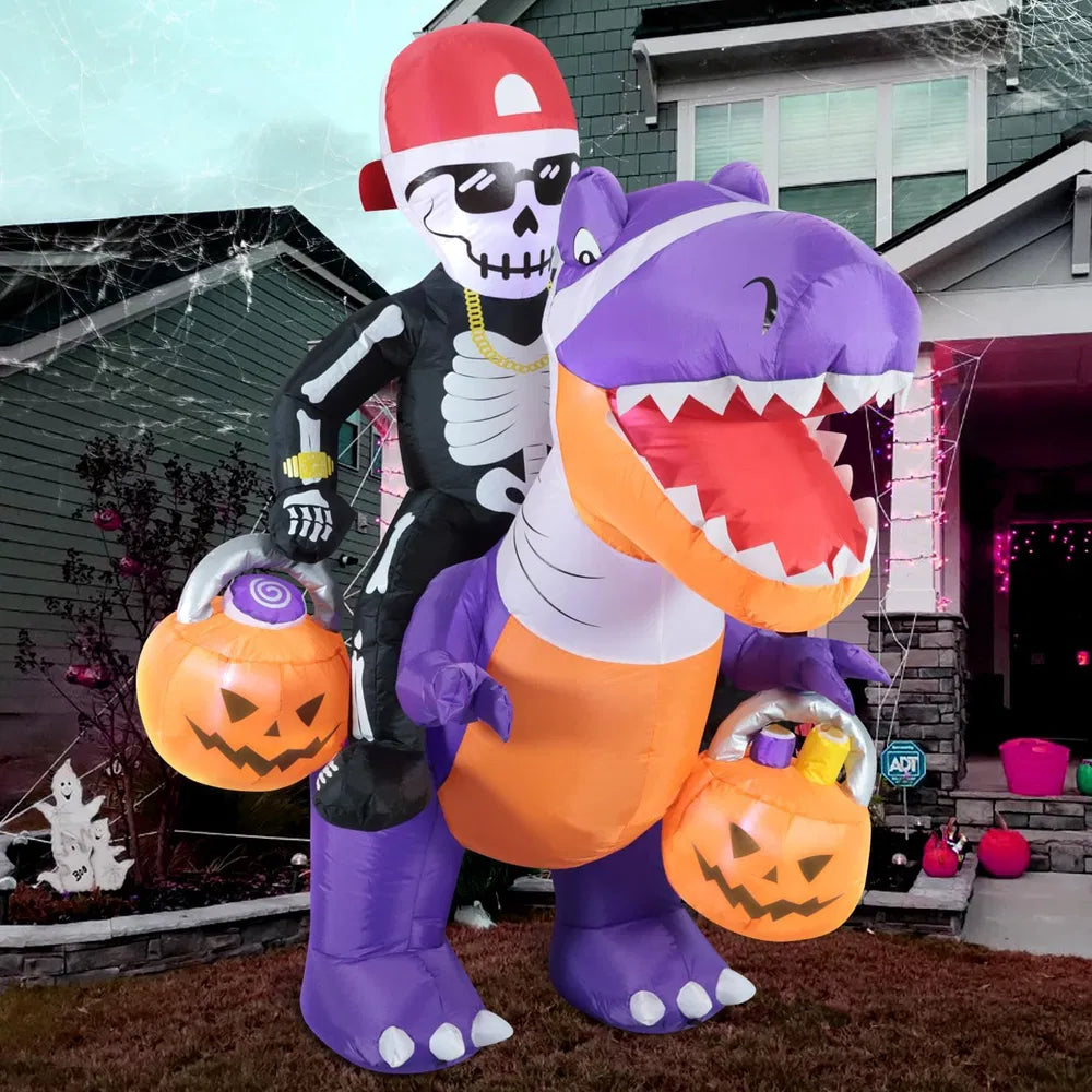 12FT Halloween Inflatables Decoration Giant Ghost - 3-Color LED