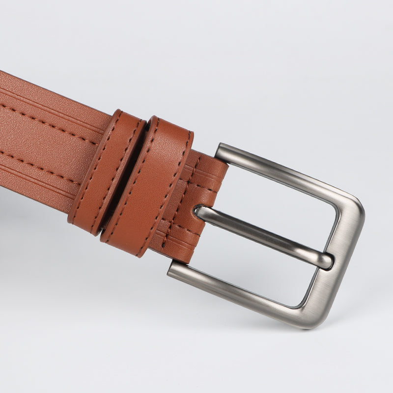 Men's Leather Belt for Formal and Casual Work - Stylish Design