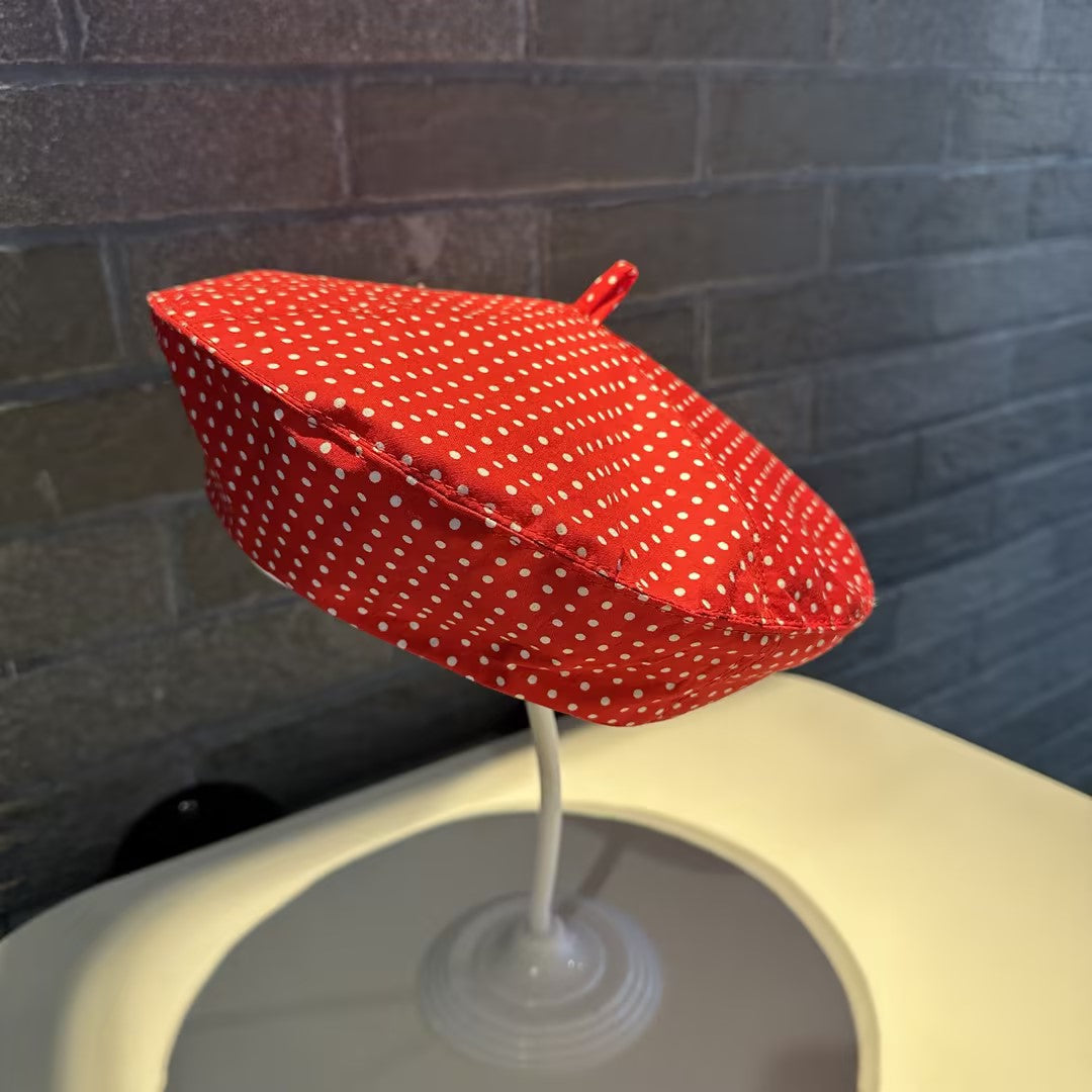 Bow Tie Strap Sun Protection Cap - Dot Pattern Baseball Hat