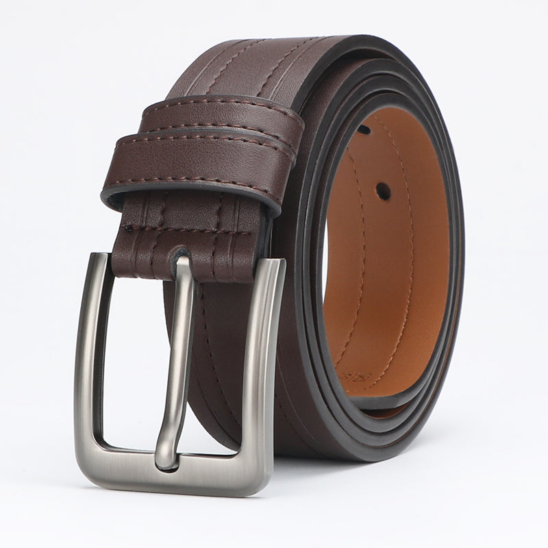 Men's Leather Belt for Formal and Casual Work - Stylish Design