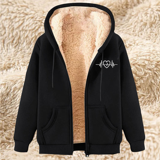 Men's Thick and Warm Lamb Fleece Hoodie - Winter Fleece Lining