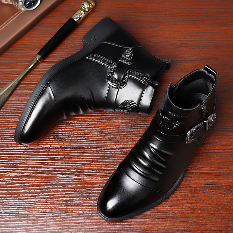 British Leather Chelsea Boots - Men's Fashion Business Formal