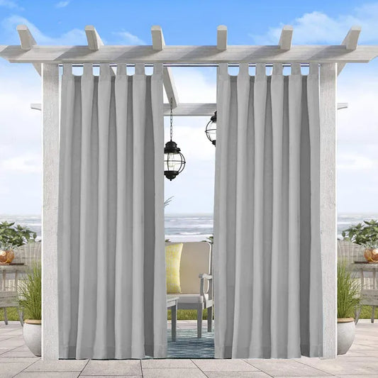 Luxury Outdoor Woolen Curtains With Straps - Blackout Design
