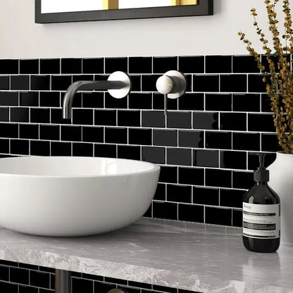 Self-Adhesive Splashproof Wall Tiles - 12x12 Inch Subway Tile 10pcs