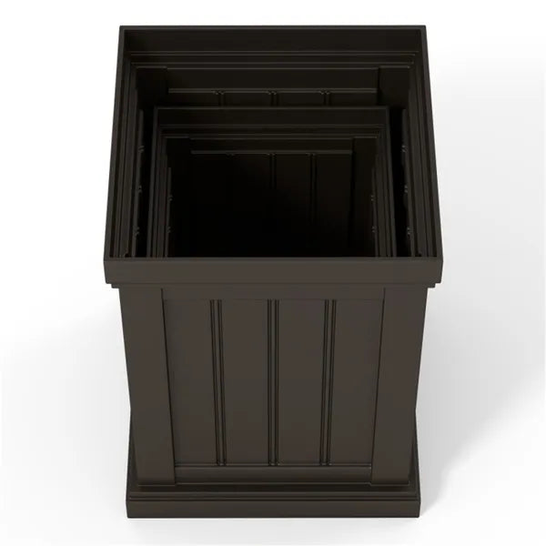 Set Of 2 Stackable PP Planters With Efficient Drainage