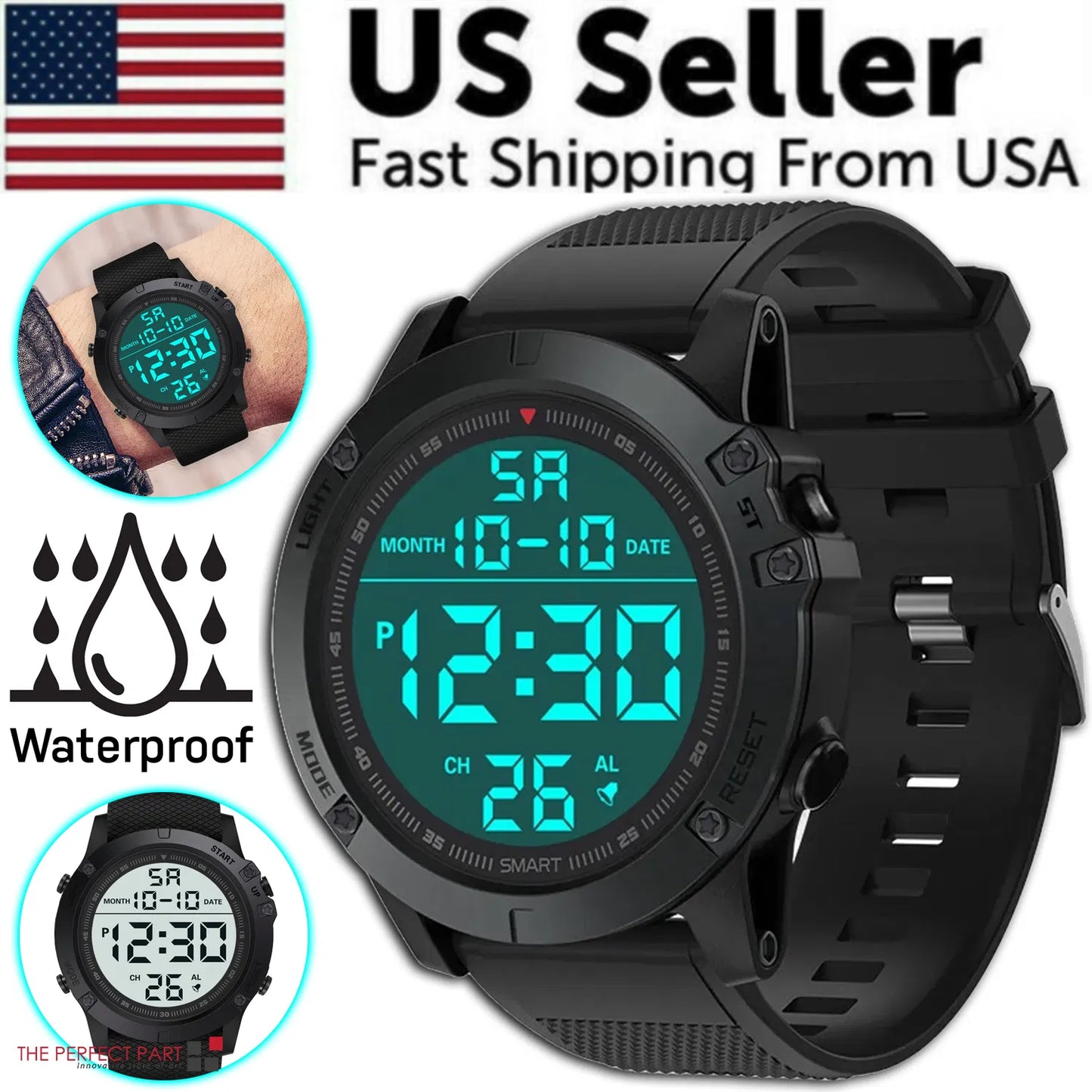 Men's Waterproof Sports Watch | Tactical Digital Watch
