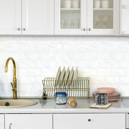  Vintage 3D Self-Adhesive Backsplash Wall Tiles - 10-Pack 12x12 Inch