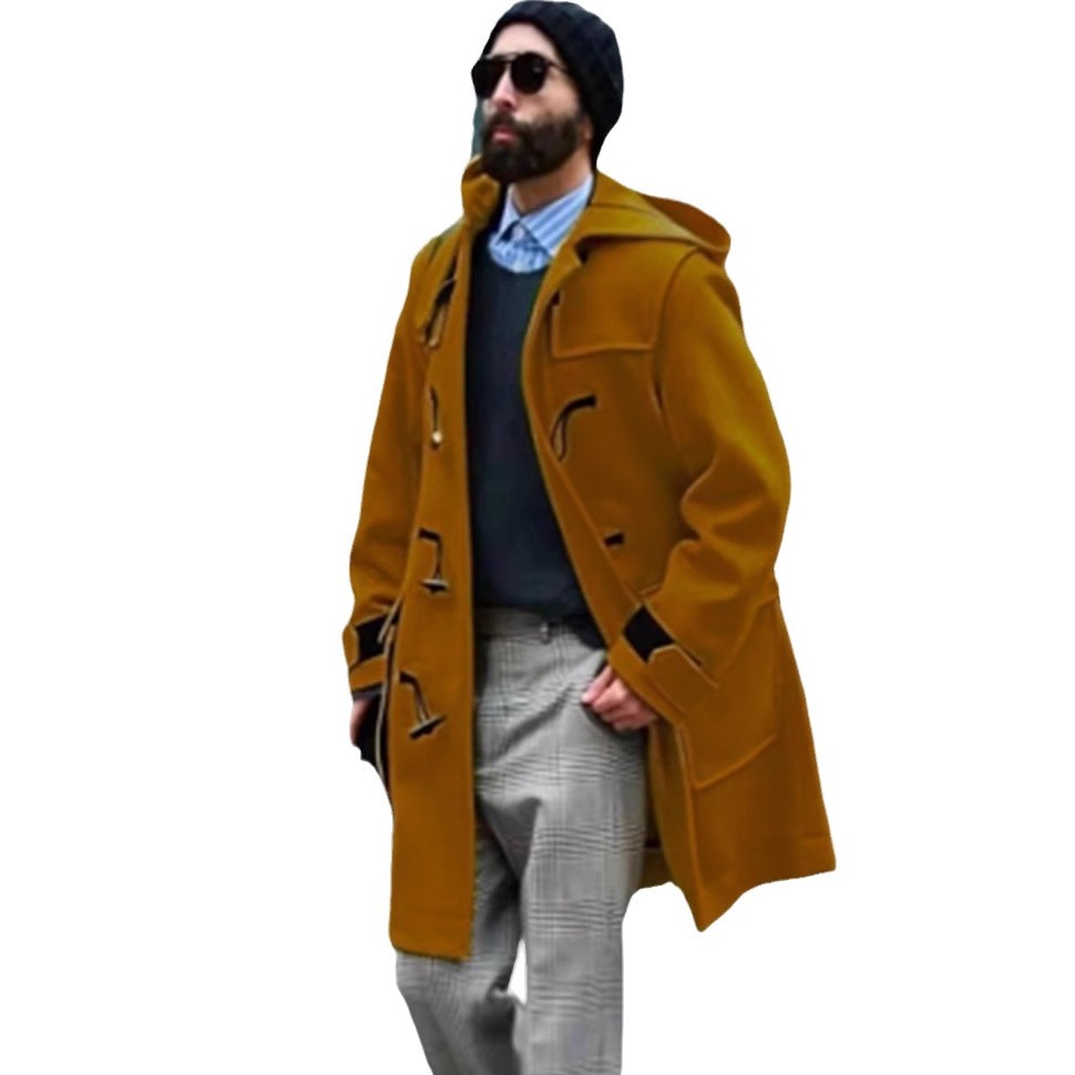 Men's Retro Wool Trench Coat