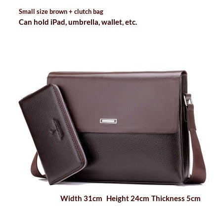Large-capacity Leather Bag - Trendy Men's Business & Casual Satchel
