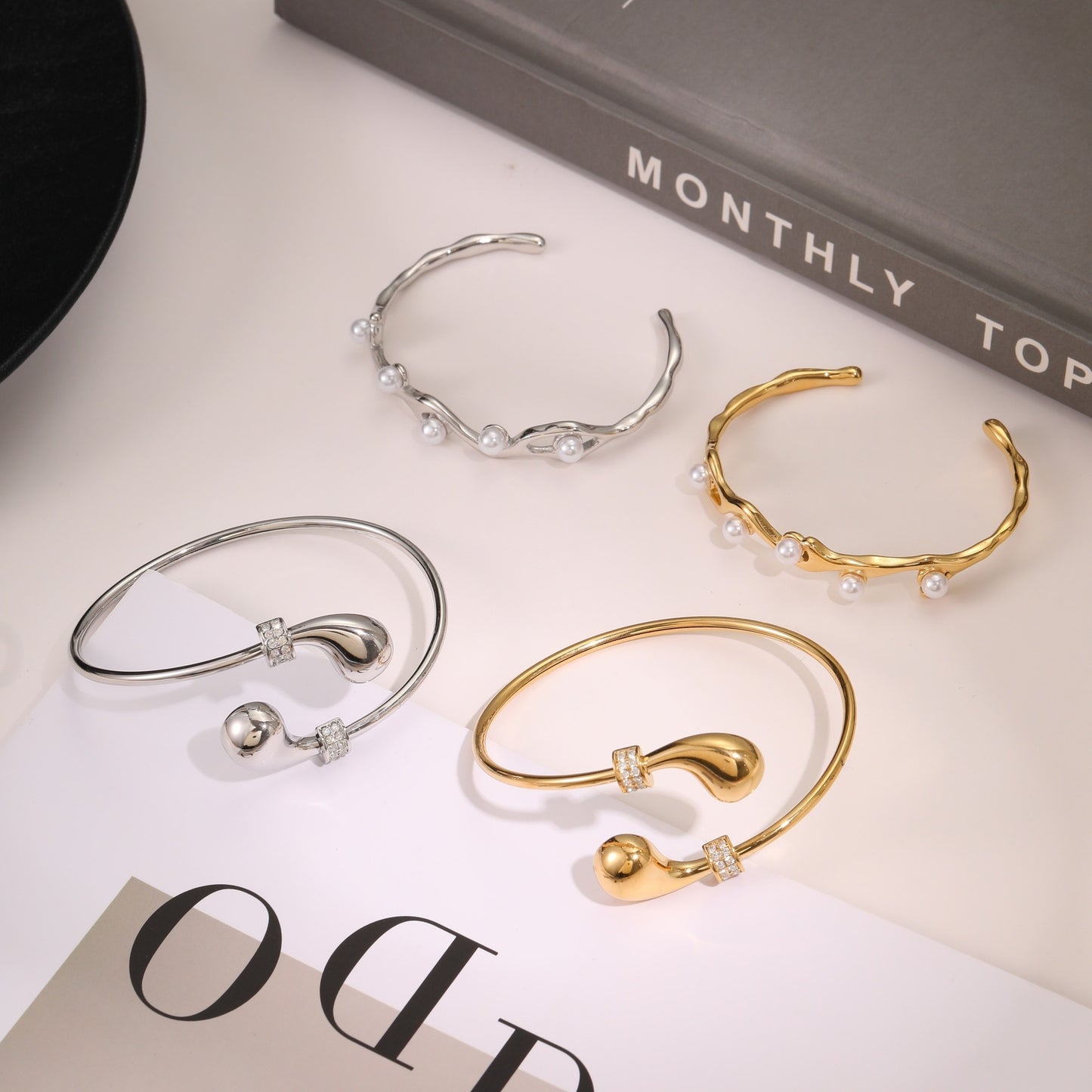 Stainless Steel Open Bracelet | European Fashion Design Bangle