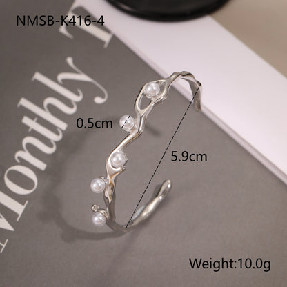 Stainless Steel Open Bracelet | European Fashion Design Bangle