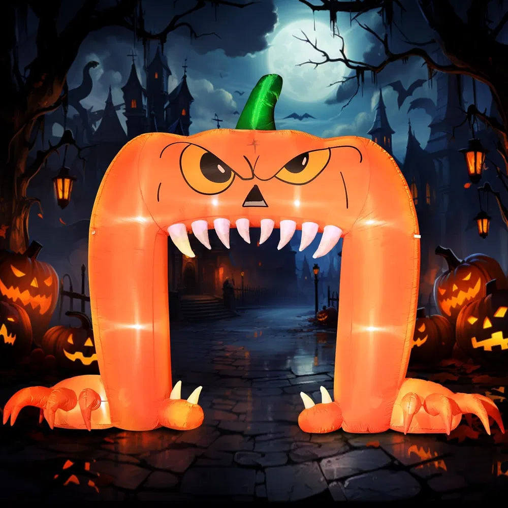 12FT Halloween Inflatables Decoration Giant Ghost - 3-Color LED