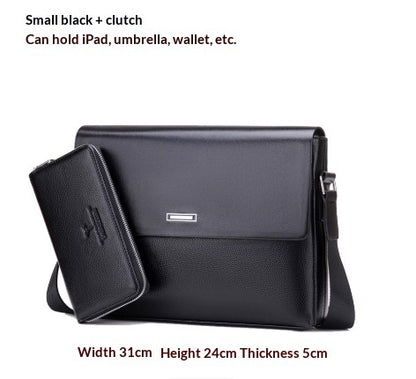 Large-capacity Leather Bag - Trendy Men's Business & Casual Satchel