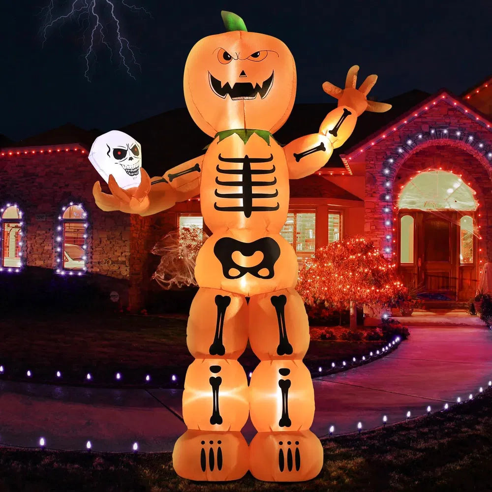 12FT Halloween Inflatables Decoration Giant Ghost - 3-Color LED